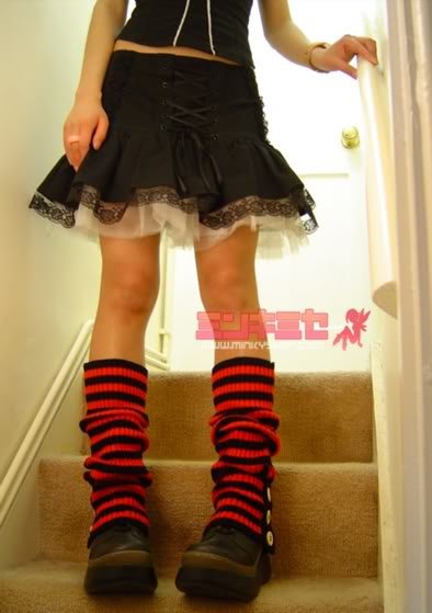 Japanese Striped Punk Leg Warmers